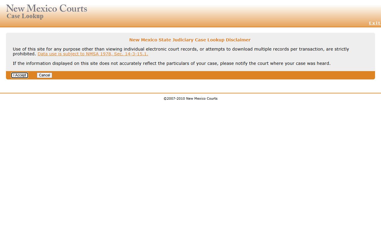 Luna County court records New Mexico Case Lookup portal