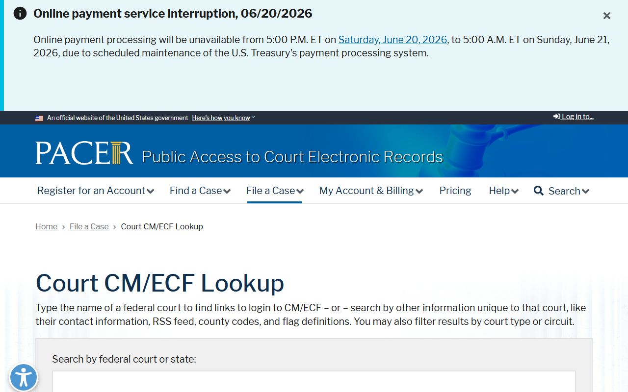 Luna County court records PACER federal court lookup
