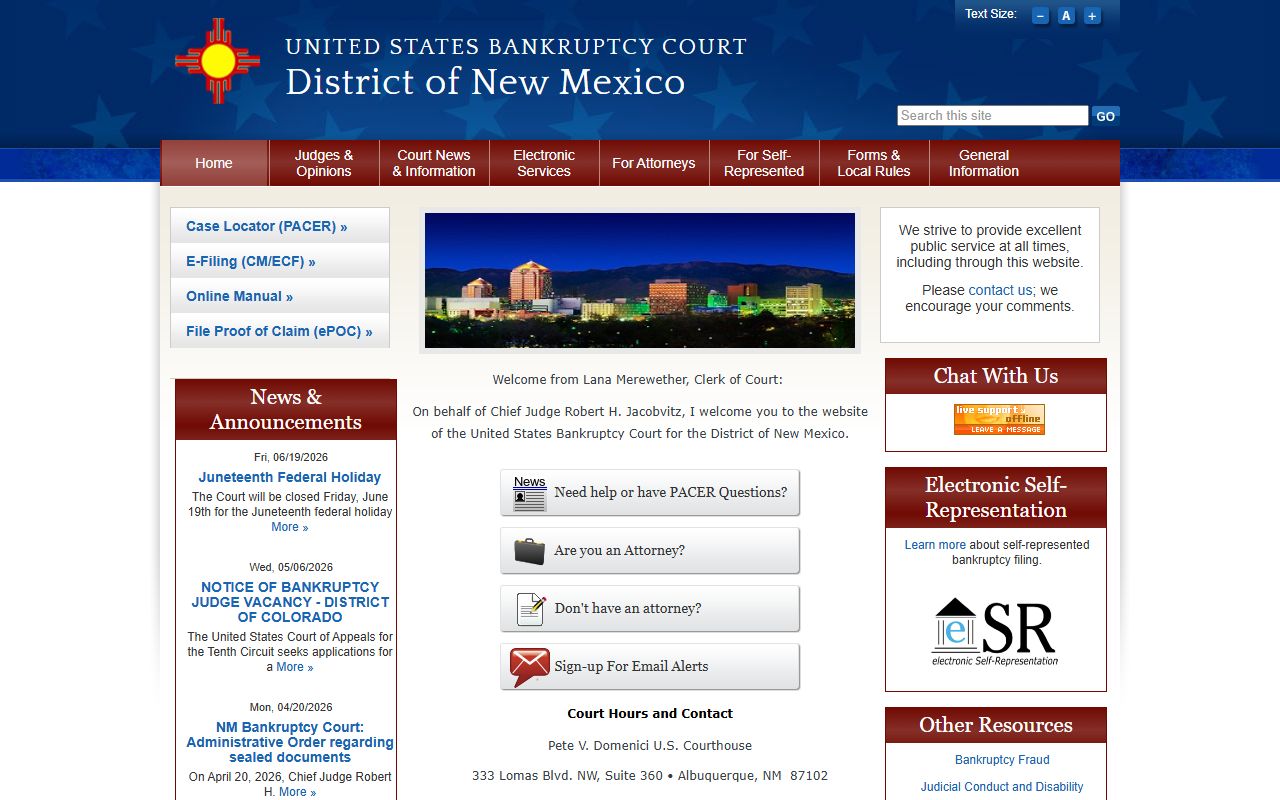 Luna County court records U.S. Bankruptcy Court for New Mexico