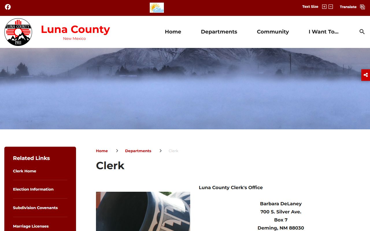 Luna County probate records County Clerk probate role