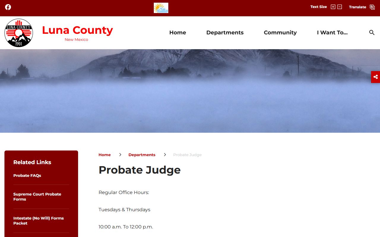 Luna County probate records Probate Judge office
